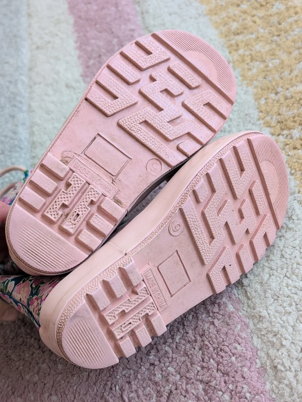 Toddler Girls Size 9 Pink Bow Rain Boots | Sweet Honey Floral